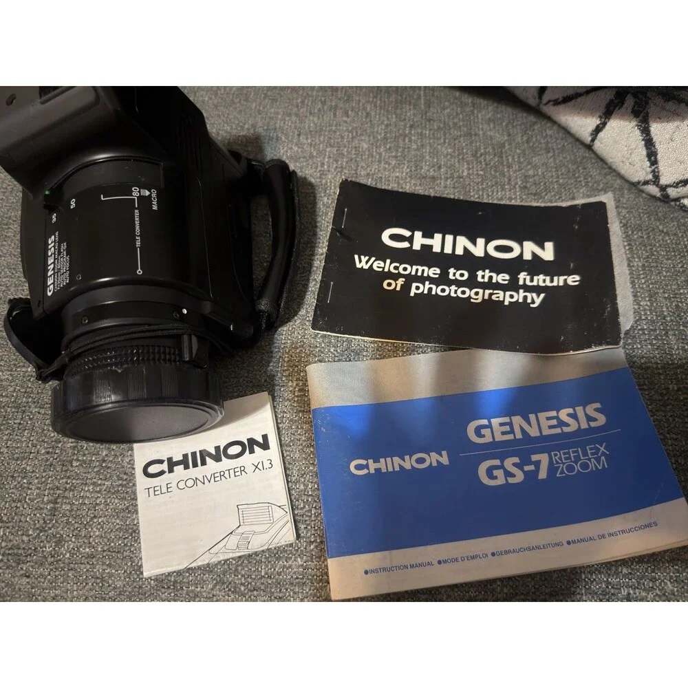 Chinon Genesis III Macro Zoom Lens 38-110mm Automatic Film Camera -Powers On
